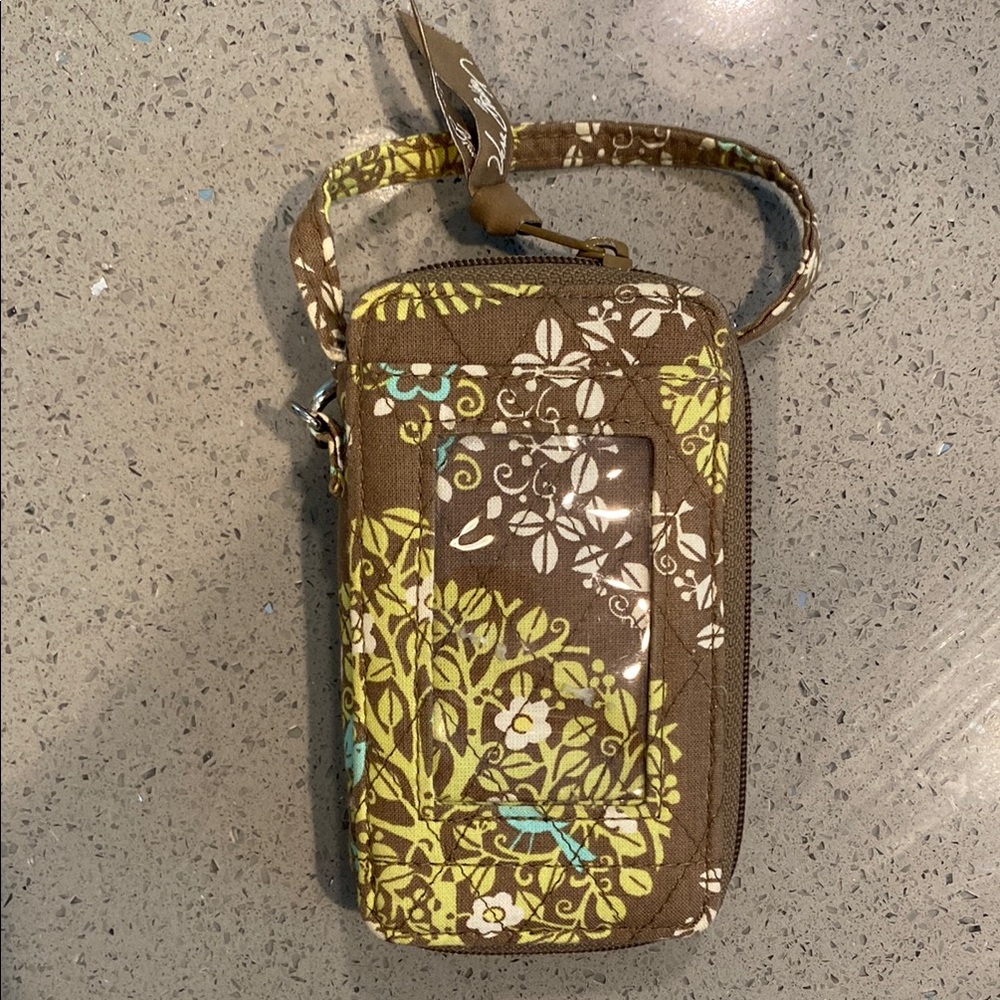 Vera Bradley Brown Floral Wristlet Phone Case